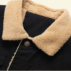 Nærbillede af den varme foring inde i Marcel bomuldsjakke — Bjerrelund